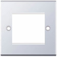 Selectric 5M Polished Chrome 1 Gang Euro Plate with Twin Aperture