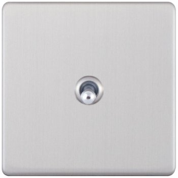 Selectric 5M-Plus Screwless Satin Chrome 1 Gang 10A 2 Way Toggle Switch