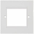 Selectric Square 1 Gang Euro Plate with Twin Aperture