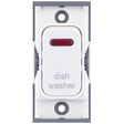 Selectric GRID360 White 20A DP Switch Module Marked ‘dish washer’ with Neon and White Insert