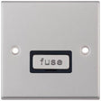 Selectric 7M-Pro Satin Chrome 13A Fused Connection Unit with Black Insert