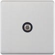 Selectric 5M-Plus Satin Chrome 1 Gang Satellite Socket with Black Insert