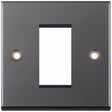 Selectric 7M-Pro Black Nickel 1 Gang Euro Plate with Single Aperture