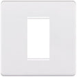 Selectric 5M-Plus Matt White 1 Gang Euro Plate with Single Aperture