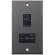 Selectric 5M Black Nickel 115/230V Dual Voltage Shaver Socket with Black Insert