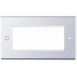 Selectric 7M-Pro Polished Chrome 2 Gang Euro Plate with Quad Aperture