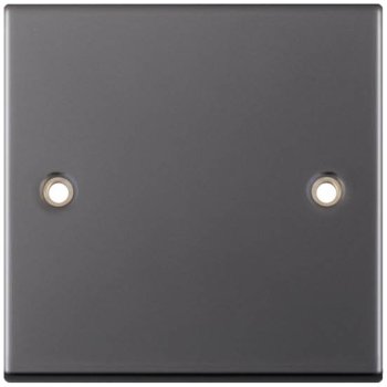 Selectric 5M Black Nickel 1 Gang Blank Plate