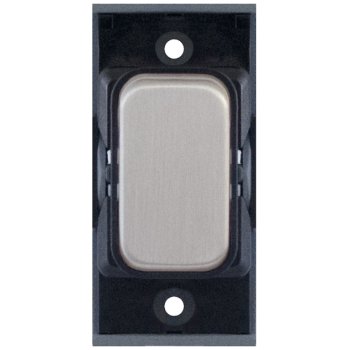 Selectric GRID360 Satin Chrome 10A 1 Way Switch Module with Black Insert