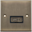 Selectric 7M-Pro Antique Brass 13A Fused Connection Unit with Black Insert