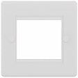 Selectric Smooth 1 Gang Euro Plate with Twin Aperture