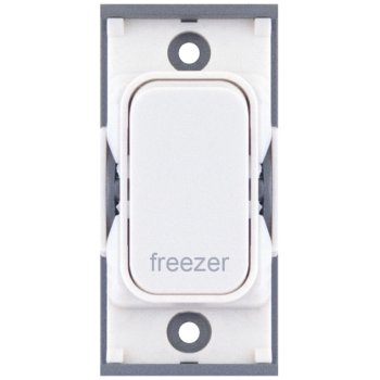 Selectric GRID360 White 20A DP Switch Module Marked ‘freezer’ with White Insert