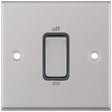Selectric 7M-Pro Satin Chrome 1 Gang 45A DP Switch with Grey Insert