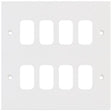 Selectric Square GRID360 8 Gang Faceplate