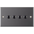 Selectric 5M Black Nickel 4 Gang 10A 2 Way Toggle Switch