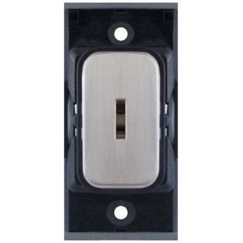 Selectric GRID360 Satin Chrome 20A DP 1 Way Keyswitch Module with Black Insert