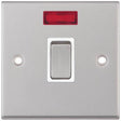 Selectric 7M-Pro Satin Chrome 1 Gang 20A DP Switch with Neon and White Insert