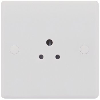 Selectric Smooth 1 Gang 2A Round Pin Socket