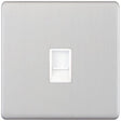 Selectric 5M-Plus Satin Chrome 1 Gang RJ11 Socket with White Insert
