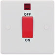Selectric Smooth 1 Gang 45A DP Switch with Neon and Red Rocker