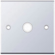 Selectric 5M Polished Chrome 20A Centre Entry Flex Outlet with White Insert