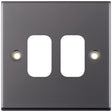 Selectric 5M GRID360 Black Nickel 2 Gang Faceplate