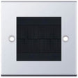 Selectric 5M Polished Chrome 1 Gang Brush Plate with Black Brush