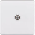 Selectric 5M-Plus Matt White 1 Gang Satellite Socket with White Insert