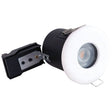 Selectric PushGlo Die-Cast Steel IP65 50W Fixed GU10 Downlight with White Bezel