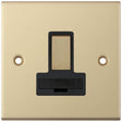 Selectric 5M Satin Brass 13A DP Switched Fused Connection Unit with Black Insert