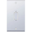 Selectric 7M-Pro Polished Chrome 2 Gang 45A DP Switch with White Insert