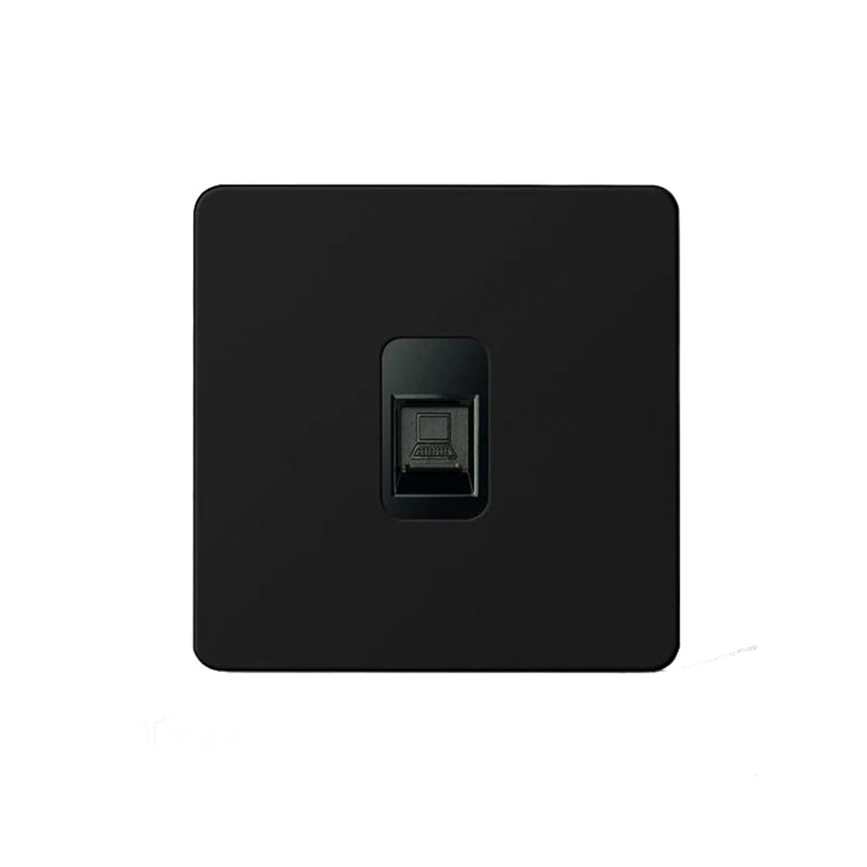 Caradok Matt Black Metal Screwless Cat 6 Socket