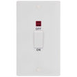 Selectric Smooth 2 Gang 45A DP Switch with Neon