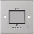 Selectric 5M Satin Chrome 1 Gang 10A 3 Pole Fan Isolator Switch with Black Insert