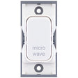 Selectric GRID360 White 20A DP Switch Module Marked ‘microwave’ with White Insert