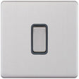 Selectric 5M-Plus Screwless Satin Chrome 1 Gang 10A 2 Way Switch with Grey Insert