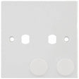 Selectric Square 1 Gang Twin Aperture Dimmer Plate with Matching Knobs