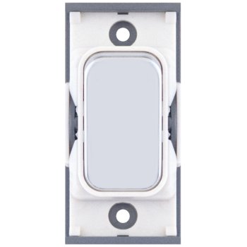Selectric GRID360 Polished Chrome 20A 2 Way Switch Module with White Insert