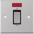 Selectric 7M-Pro Satin Chrome 1 Gang 45A DP Switch with Neon and Black Insert