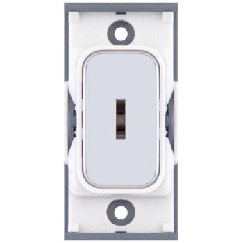 Selectric GRID360 Polished Chrome 20A DP 1 Way Keyswitch Module with White Insert