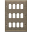Selectric 7M-Pro GRID360 Antique Brass 12 Gang Faceplate