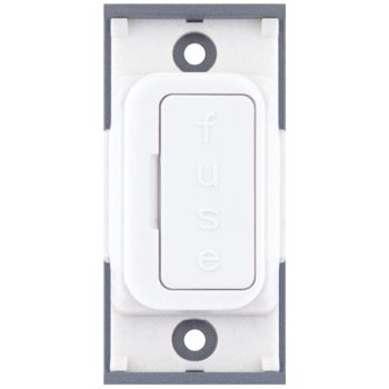 Selectric GRID360 White 13A Fused Connection Unit Module with White Insert