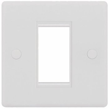 Selectric Smooth 1 Gang Euro Plate with Single Aperture