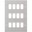 Selectric 5M GRID360 Satin Chrome 12 Gang Faceplate