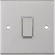 Selectric 5M Satin Chrome 1 Gang 10A Intermediate Switch with White Insert