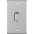 Selectric 5M Satin Chrome 2 Gang 45A DP Switch with Black Insert