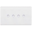 Selectric 5M-Plus Matt White 4 Gang 10A 2 Way Toggle Switch