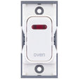 Selectric GRID360 White 20A DP Switch Module Marked ‘oven’ with Neon and White Insert