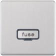 Selectric 5M-Plus Screwless Satin Chrome 13A Fused Connection Unit with Grey Insert