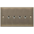 Selectric 5M Antique Brass 4 Gang 10A 2 Way Toggle Switch