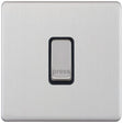 Selectric 5M-Plus Satin Chrome 1 Gang 10A Push to Make Switch with Black Insert